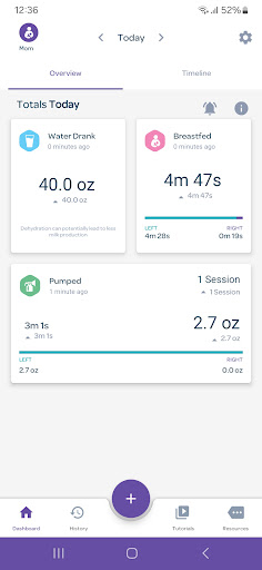 Android application Lansinoh Smartpump 2.0 App screenshort