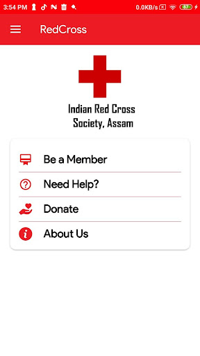 Android application Indian Red Cross, Assam screenshort