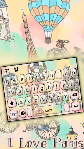 Android application Romantic Paris Holiday Keyboar screenshort