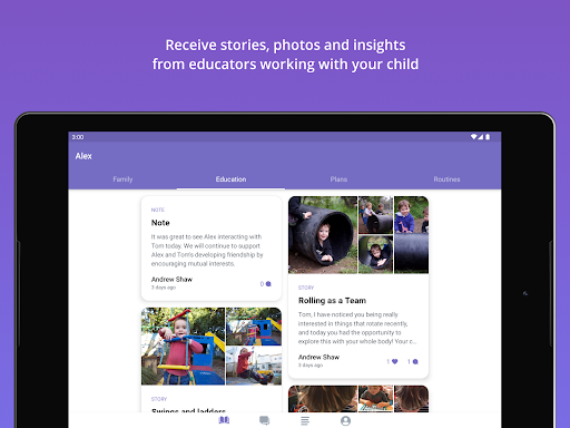 Screenshot of Storypark for Families