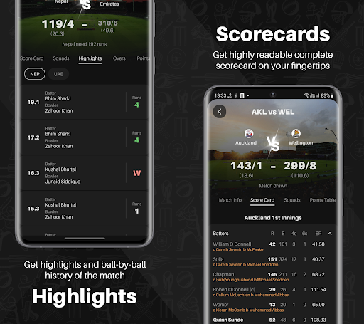 Screenshot of CricScore - Live Cricket Score