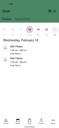 Omara Pilates ekran görüntüsü