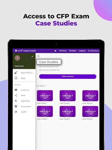 Screenshot of CFP Exam Prep App by Achieve