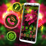 Neon Pink Flower Launcher Theme icon