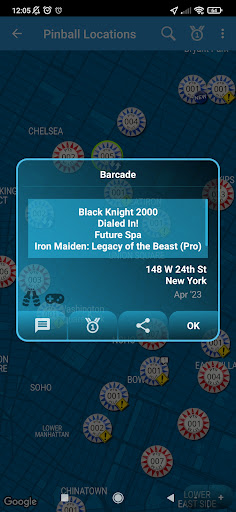 Pinball Locations Screen 2