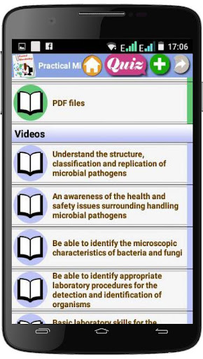 Practical Microbiology courses Screen 2