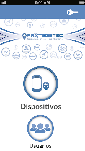 Android application PROTEGETEC screenshort