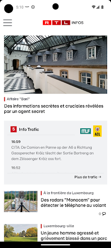 Android application RTL Infos screenshort