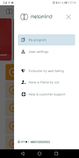 Melomind : Relaxation training Screen 2