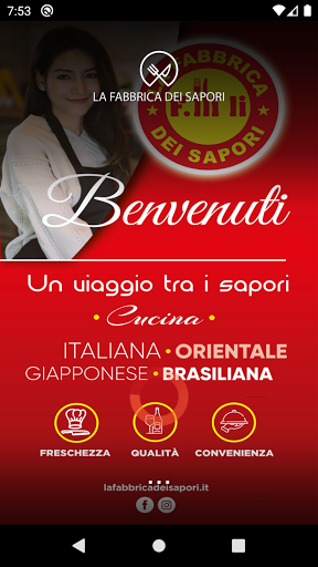Android application FABBRICA DEI SAPORI screenshort