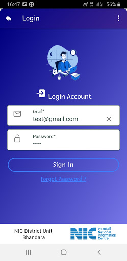 Android application Task Monitoring System screenshort