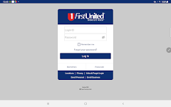 screenshot of First United Bank