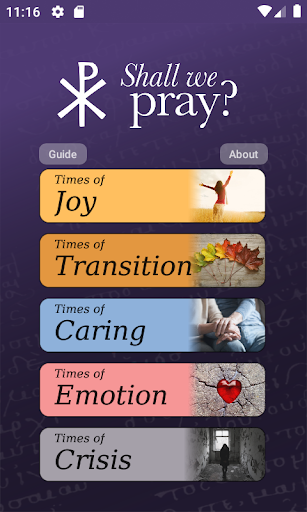 Android application Shall We Pray? screenshort