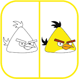 How To Draw Angry Birds Yellow icon