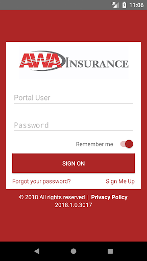 Android application AWA Insurance Agency Online screenshort