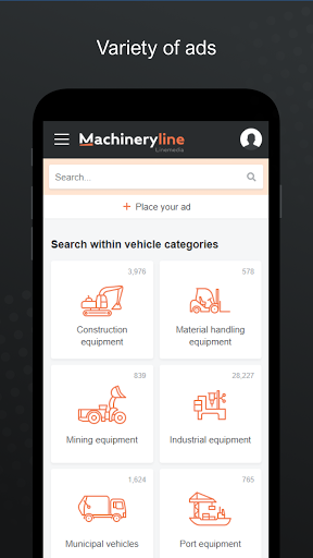 Android application Machineryline screenshort