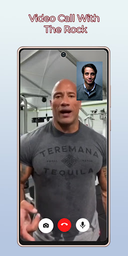 Dwayne Johnson Fake Video Call Screen 3