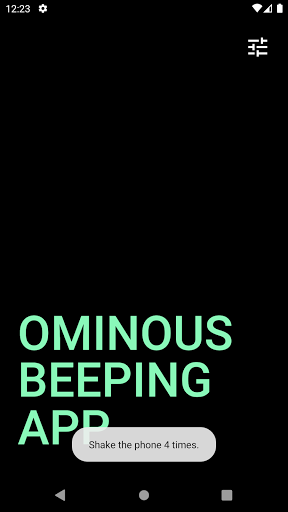 Ominous Beeping App Screen 2