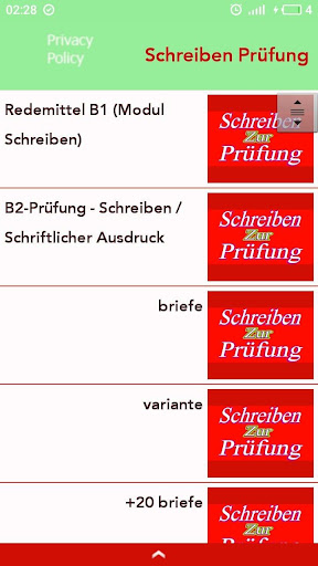 Schreiben Prüfung