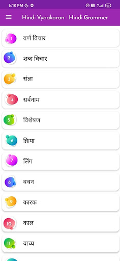 Android application हिन्दी व्याकरण - Hindi Grammar screenshort