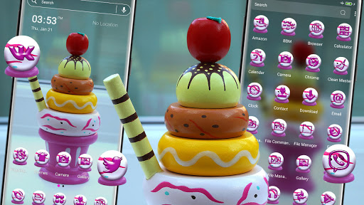 Android application Multicolor Ice Cream Launcher screenshort