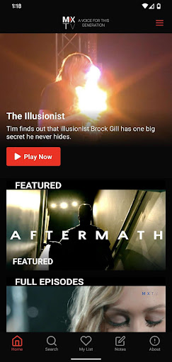 Android application MXTV screenshort