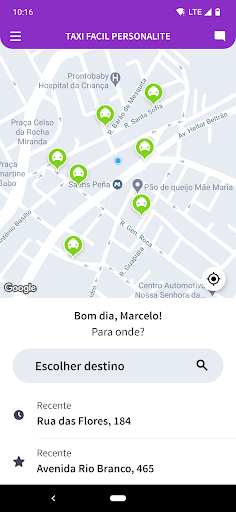 Android application Taxi Facil Personalite screenshort