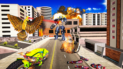 Pigeon Robot Bike Transform 3D Screen 3