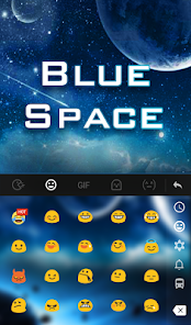 Blue Space FREE Keyboard Theme 3