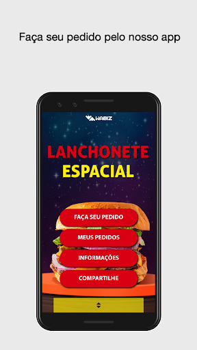 Android application Lanchonete Espacial screenshort