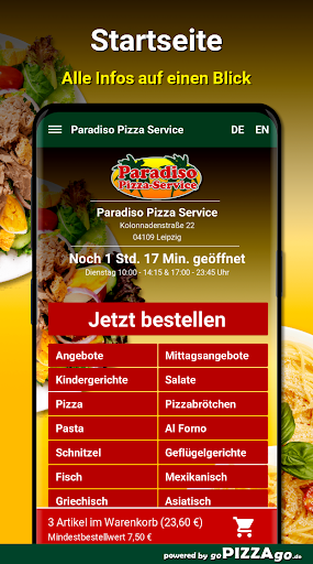 Paradiso Pizza Service Leipzig Screen 2
