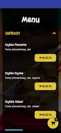 Android application Szybki Zapieks screenshort