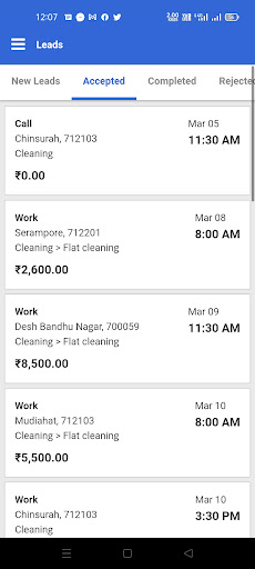 Android application House Care Partner screenshort