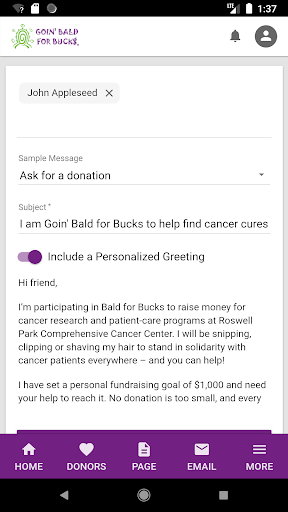 Goin Bald For Bucks Fundraisi Screen 3