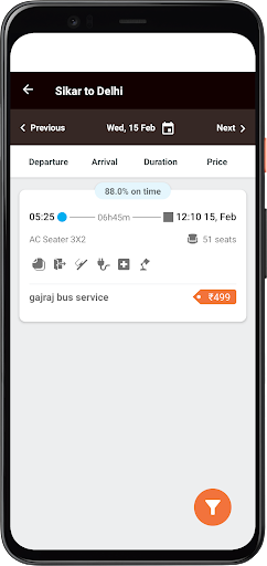 Gajraj Bus Service Screen 2
