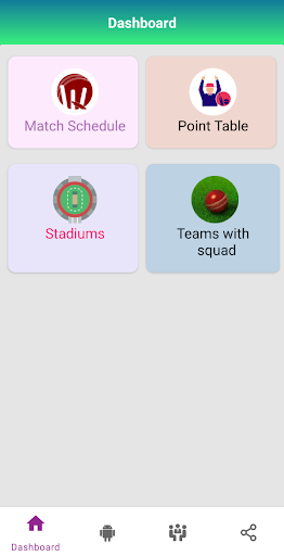 Android application Intl. Cricket Schedule & Score screenshort