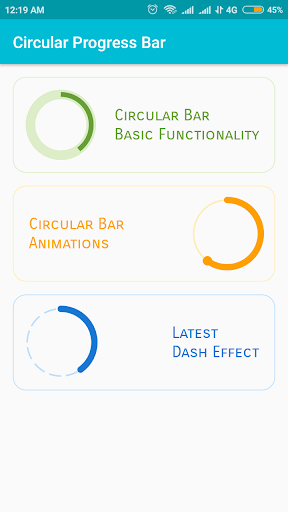 Android application Circular Progress Library Demo screenshort