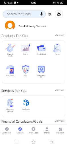 Android application MoRa Finserve: SIP, INSURANCE screenshort