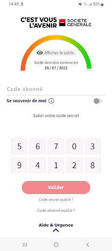 Android application SG Nouvelle-Calédonie screenshort