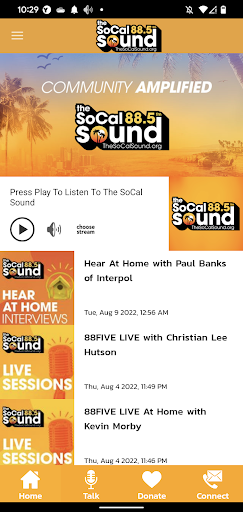 Android application The SoCal Sound screenshort