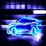 Blue Car Fire Keyboard Theme icon
