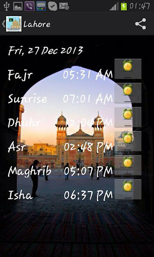 Pakistan Prayer Timings Screen 2