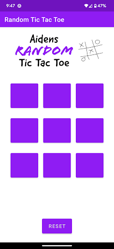 Android application Random Tic Tac Toe screenshort