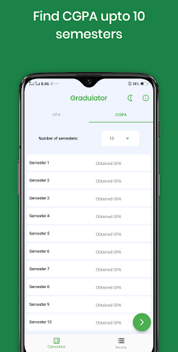 Gradulator - GPA Calculator Screen 3