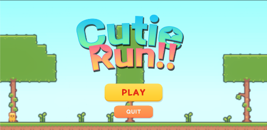Android application cutie run - casual cute runner screenshot