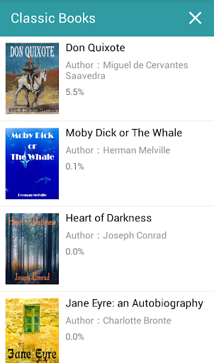 Android application Classic Books screenshort