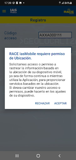 RACE IAS Mobile Screen 3
