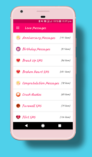Android application Romantic Love Messages screenshort