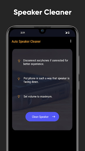 Android application Speaker Cleaner Gogone screenshort