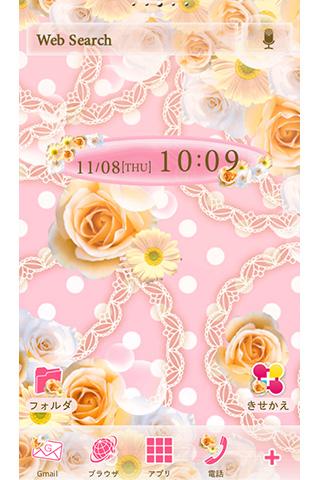 Android application Natural Rose ガーリーな壁紙きせかえ screenshort